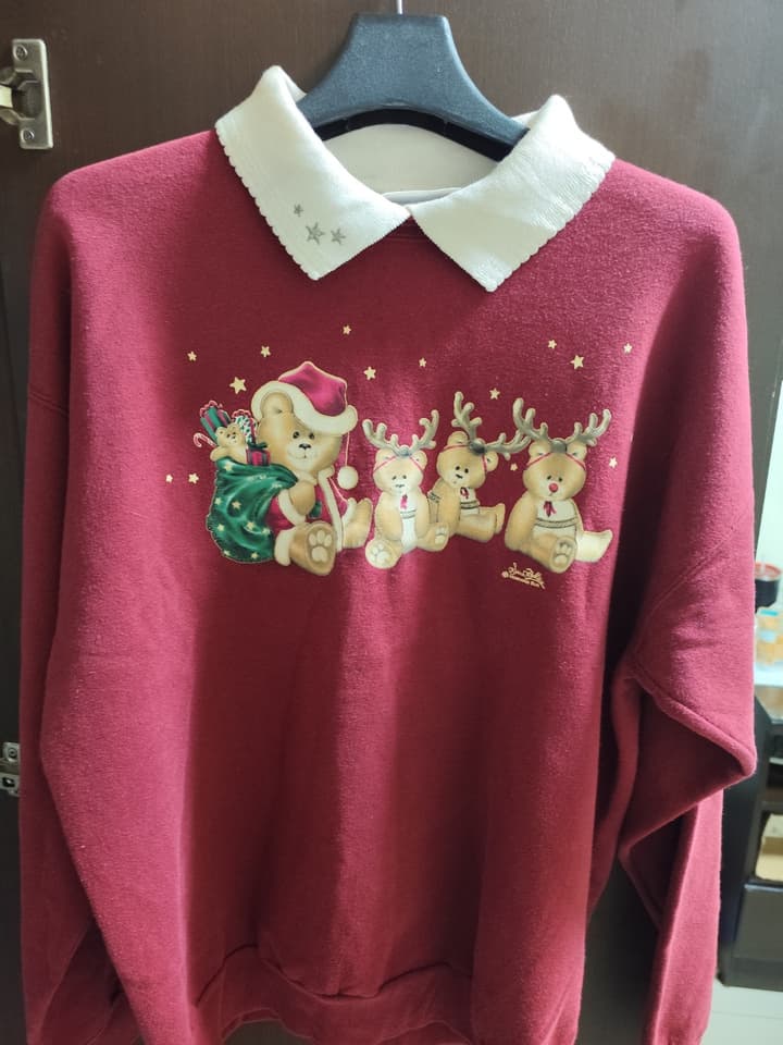 VTG Morning Sweater Womens L Red