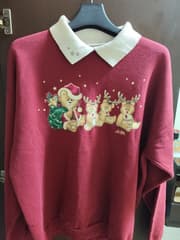 VTG Morning Sweater Womens L Red - image blurred placeholder