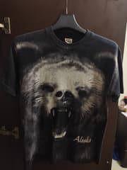 Alaska Bear Black Shirt Mens Soft Vintage Size M - image blurred placeholder