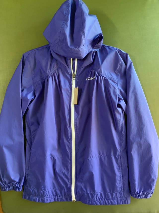 Columbia kids' rain jacket (12-14) size XL purple used