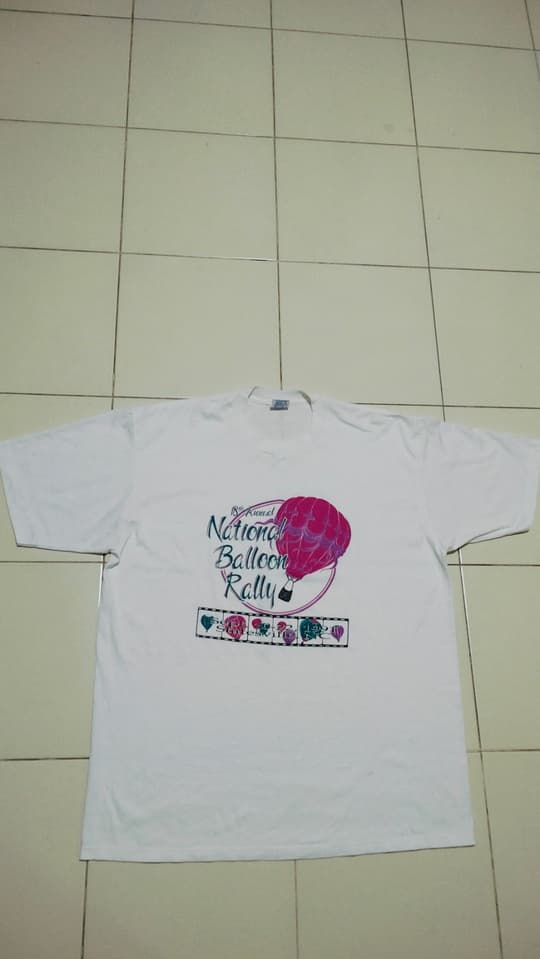 Vintage 90s T-shirt National Balloon Rally 1991 balloon design
