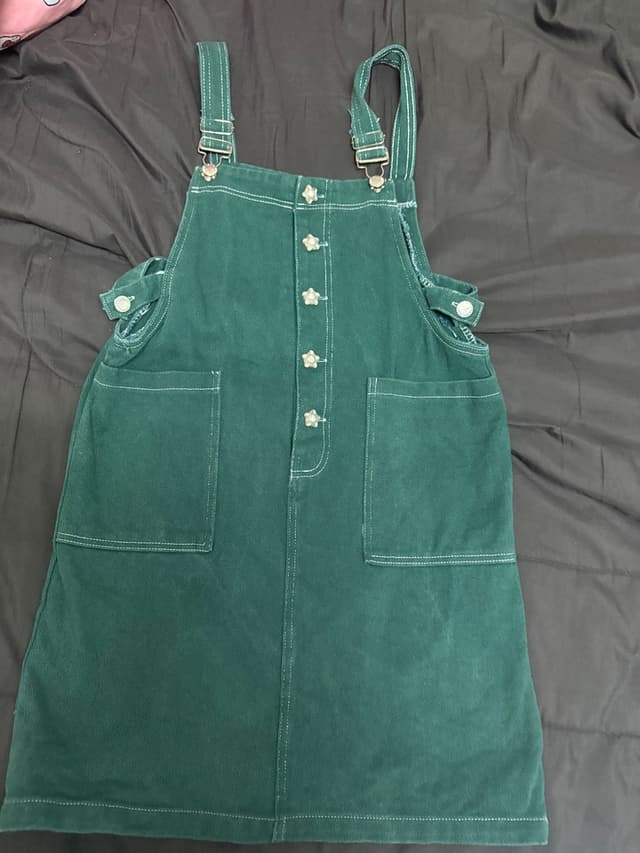 Green Pinafore Dress