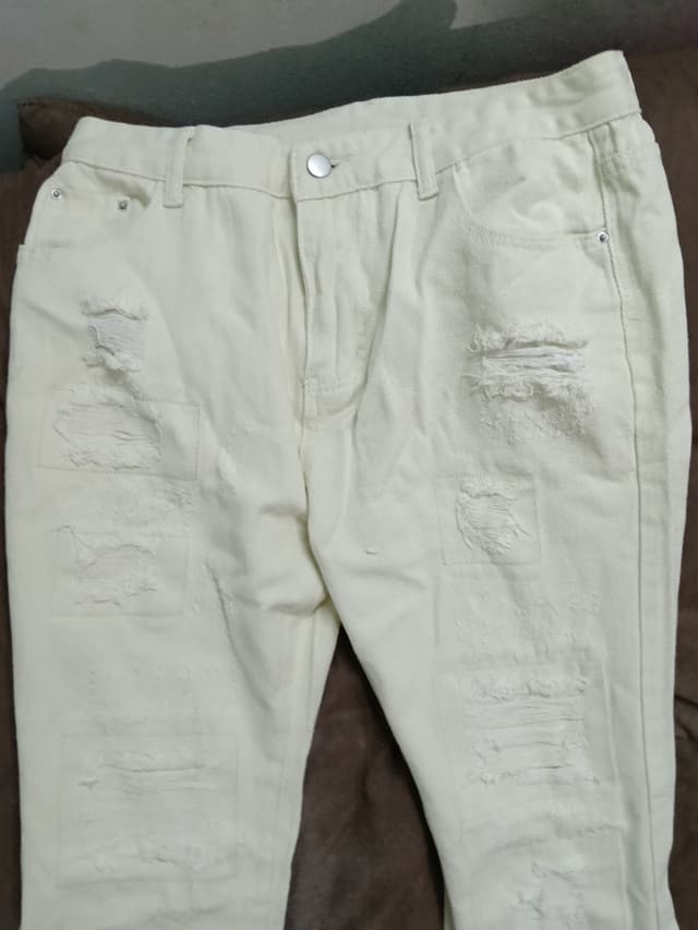 White Full-Length Jeans