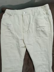 White Full-Length Jeans - image blurred placeholder