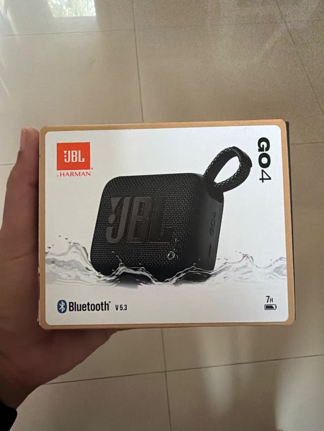 JBL Go 4 Portable Bluetooth Speaker, Black