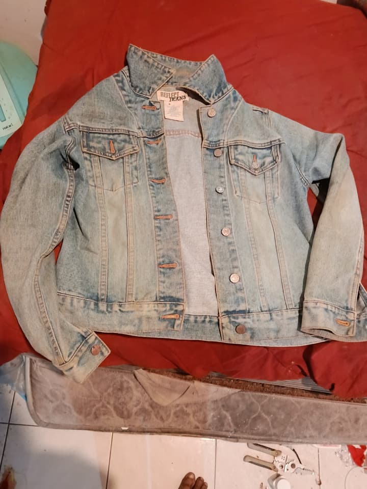 Vintage Denim Jacket Reflect Jeans, Authentic Original, 80s–90s Era, Distressed Finish