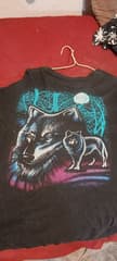 Винтажная футболка Wolf с биркой Caribbean Dream, размер XL, очень стильный принт - image blurred placeholder