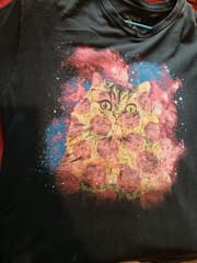 Space Cat Pepperoni Pizza Graphic T-Shirt - image blurred placeholder