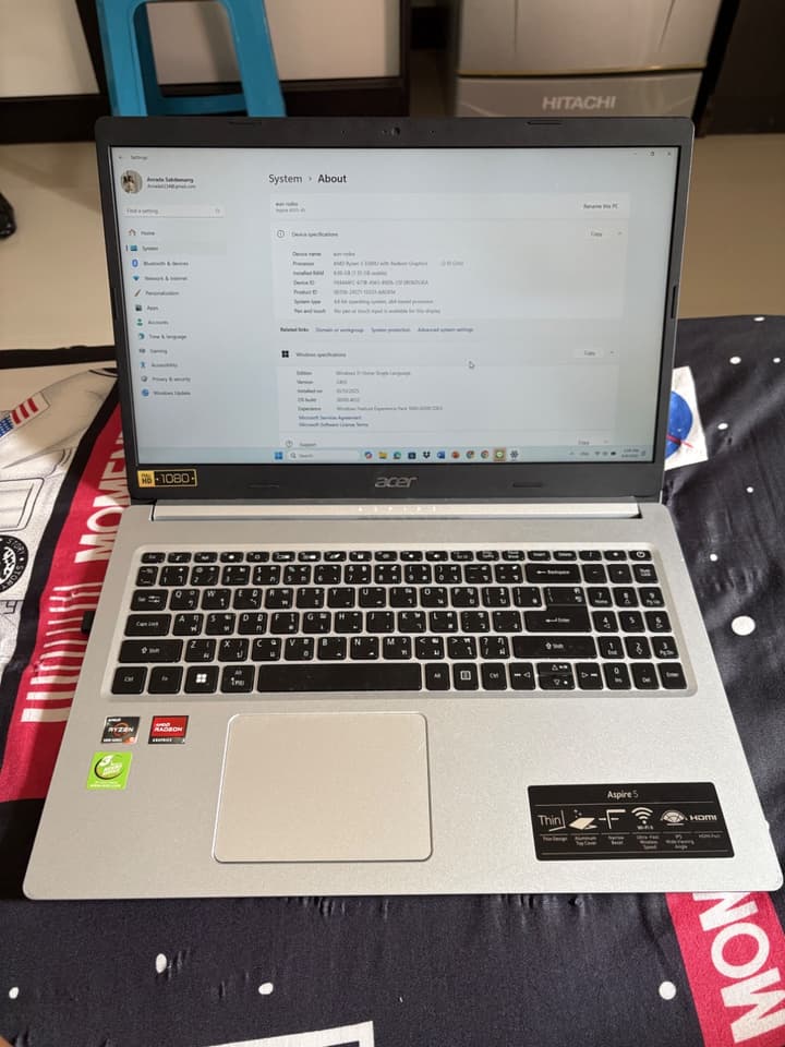 Acer Aspire 5 Laptop (Pure Silver)