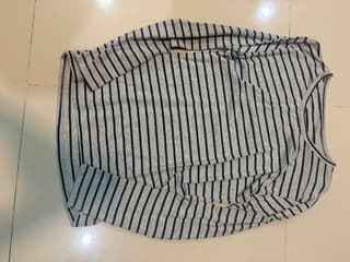 Gray Striped Long-Sleeve T-Shirt - image blurred placeholder
