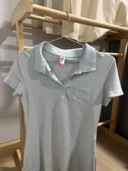 Slim-Fit Collared T-Shirt, Light Blue - image blurred placeholder