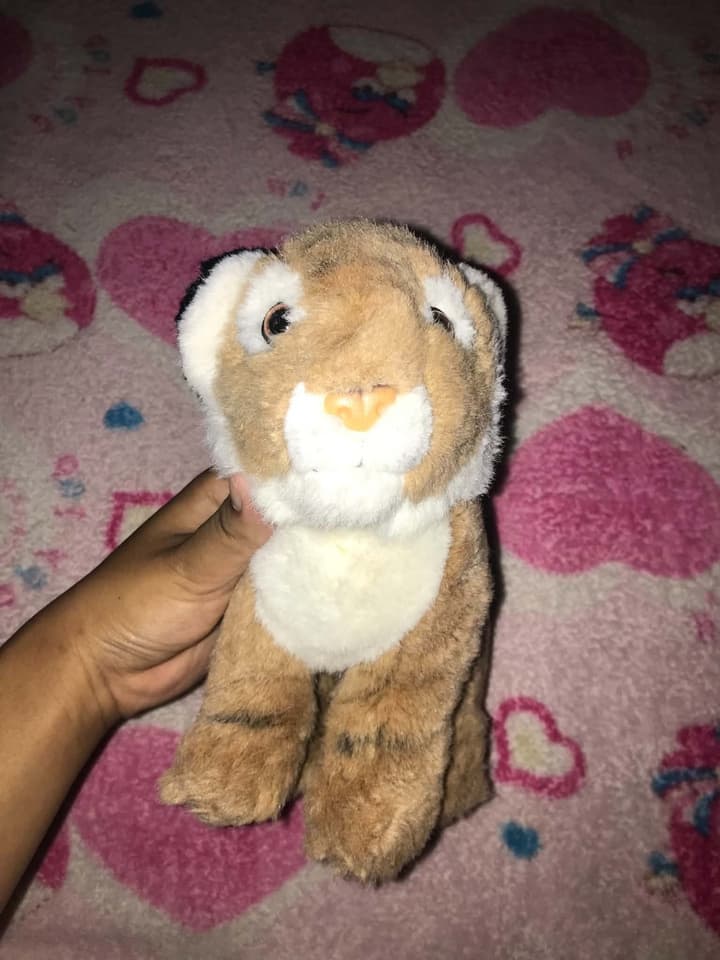 Golden-Brown Tiger Plush Toy, Fluffy and Soft