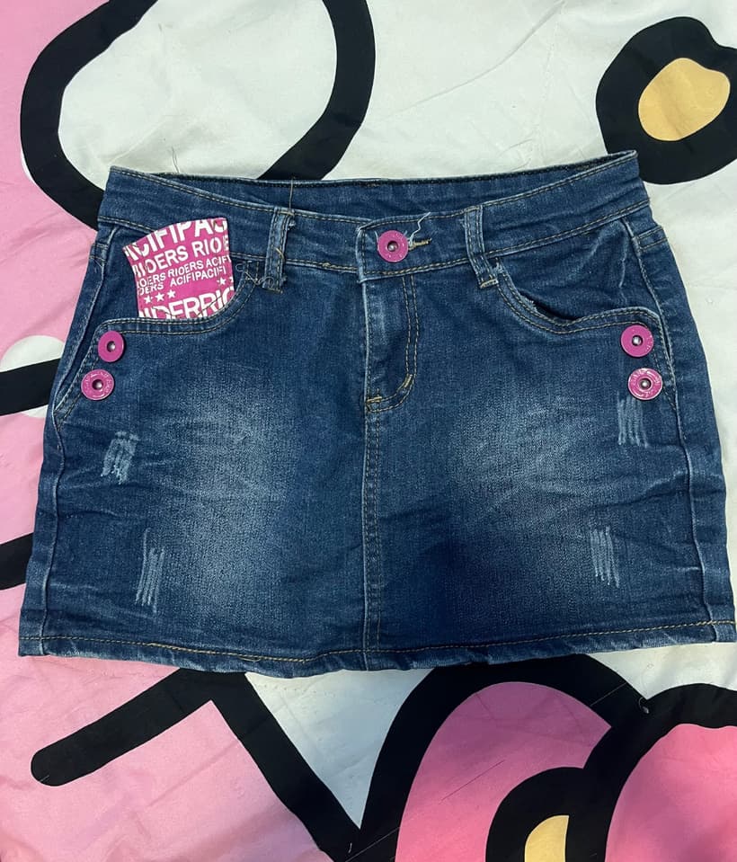Short Denim Skirt, Y2K Style