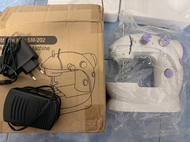 Mini Electric Sewing Machine, Model SM-202, Purple