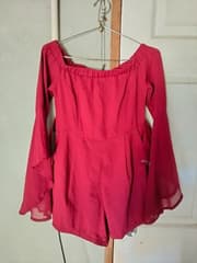 Red Short Jumpsuit - image blurred placeholder