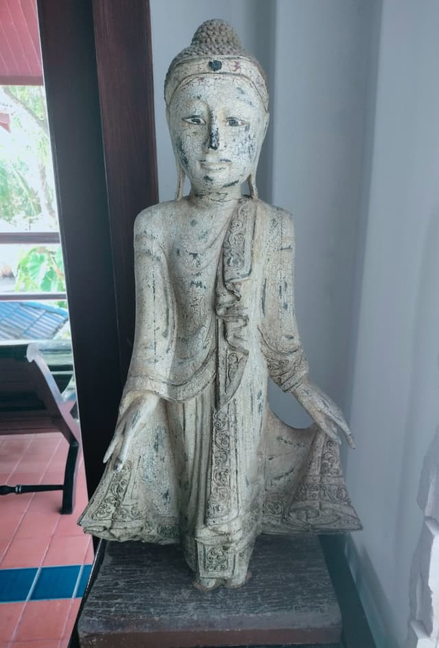 Carved Wooden Buddha Statue