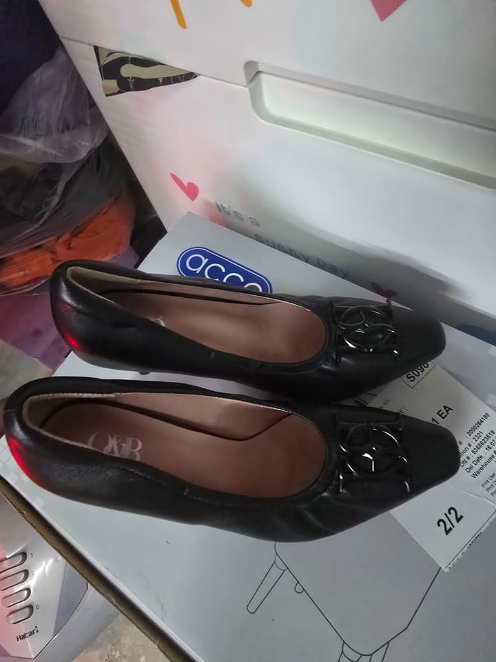 O&B High Heels, 3.5 Inches, Rust Black