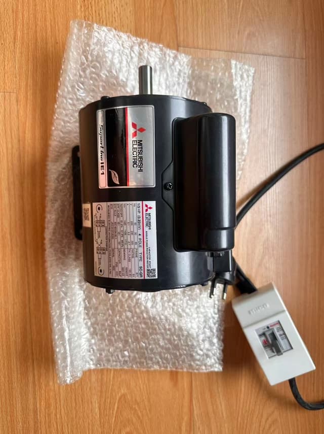 MITSUBISHI CAPACITOR START ELECTRIC MOTOR, SCQR 1／3HP
