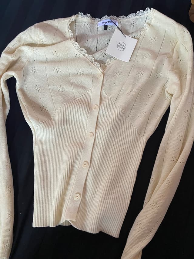 Cream Knitted Cardigan