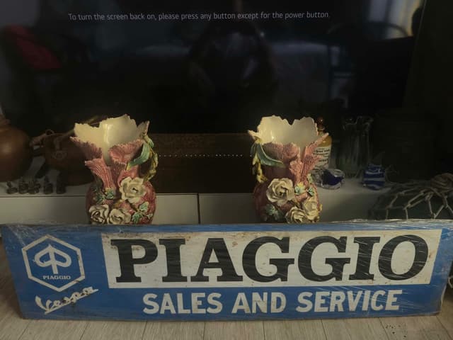Piaggio Vespa original vintage sign