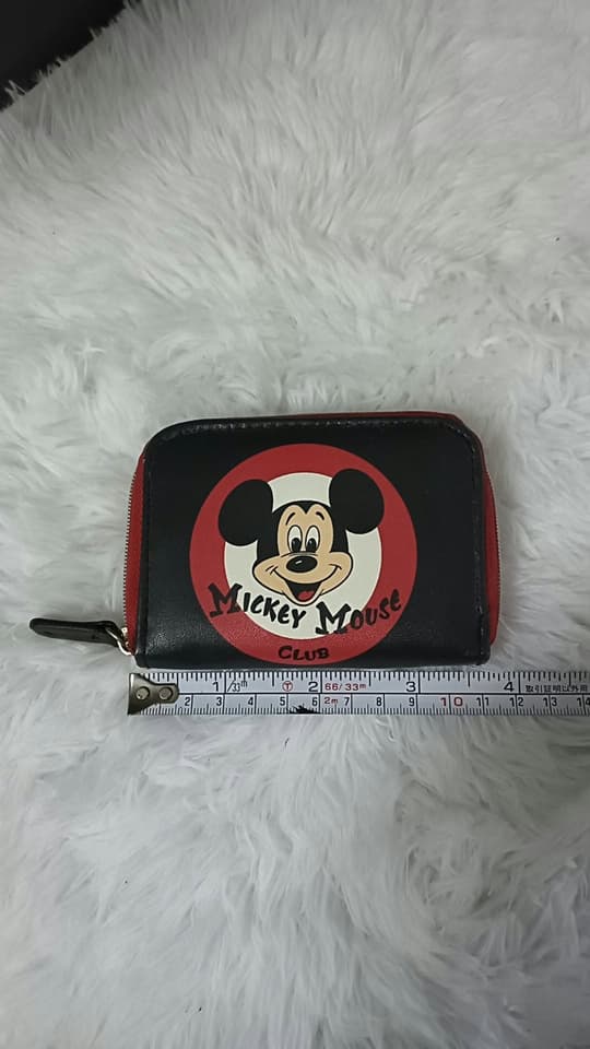 Authentic Disney Japanese Coin & Card Zip-Around Wallet–Mickey Mouse Club Theme