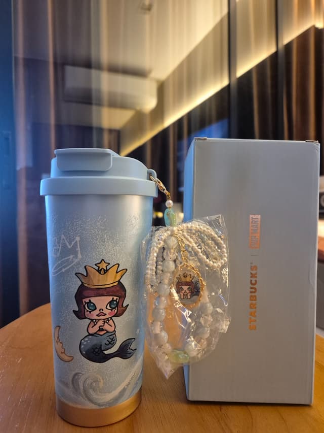 แก้วเก็บอุณหภูมิ Starbucks Molly ขนาด 16.5 OZ สเตนเลส พร้อมจี้ห้อย