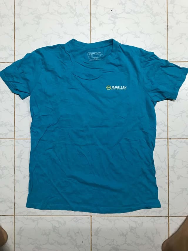 Magellan Outdoor Dark Blue Short-Sleeve Crew Neck T-Shirt