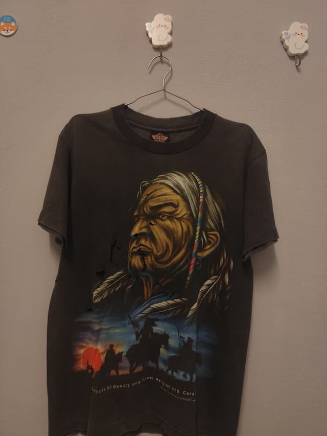 Vintage 1996 Rock Eagle shirt, distressed and torn