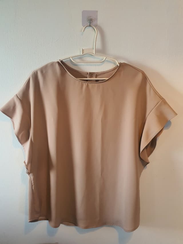 GU Cream Oversized Shirt in Luxurious Fabric