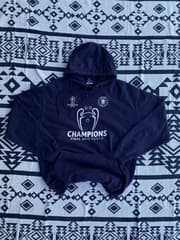 Chelsea UCL 2021 Champions Hoodie - Navy - image blurred placeholder