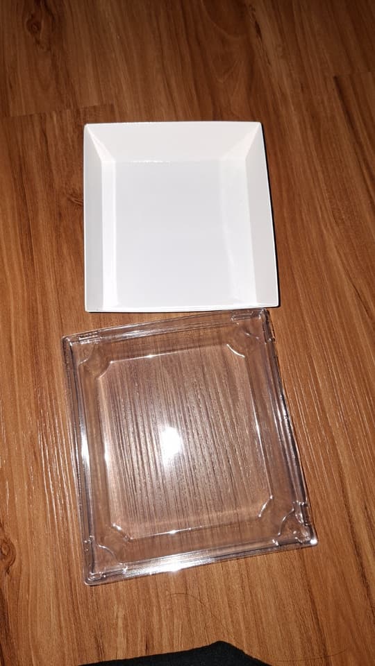 Белые коробки для сэндвичей и закусок, 50 шт., 10,5 × 10,5 см